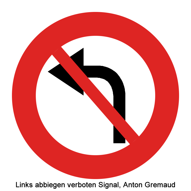 Links abbiegen verboten